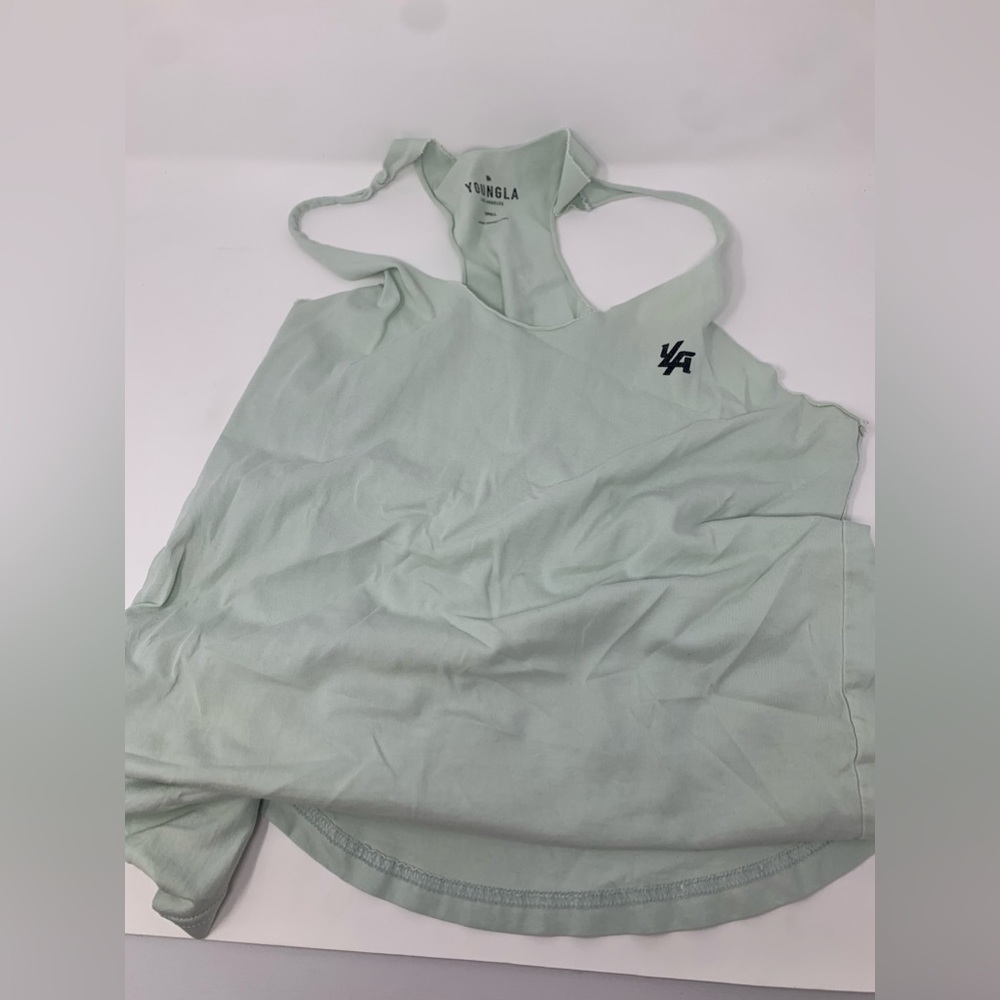 Mens Young La Pump Muscle Tank Gym Gear Iced Mint Size Small Worn Twice